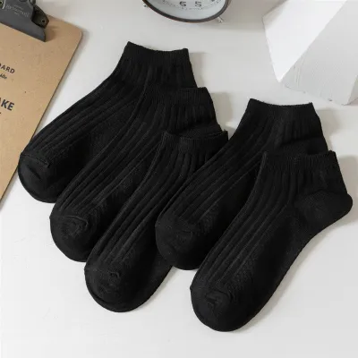 PURE COTTON BREATHABLE MEN’S BLACK SOCKS